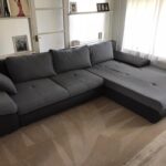 This is a photo of Penge Carpet Cleaning grey L shape sofa that has been professionally steam cleaned, also the beige carpets have been steam cleaned too.